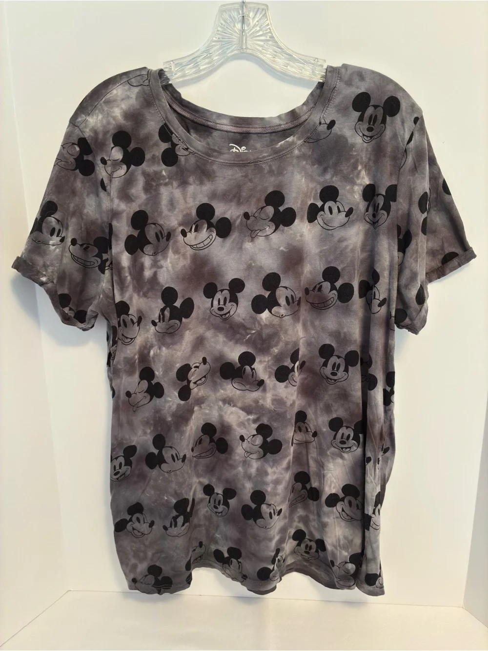 Torrid Disney Mickey Tie Dye Short Sleeve T-Shirt Gray Plus Size 0